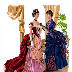Dover Fashion Costumes Book Antique Textiles Collectible-0