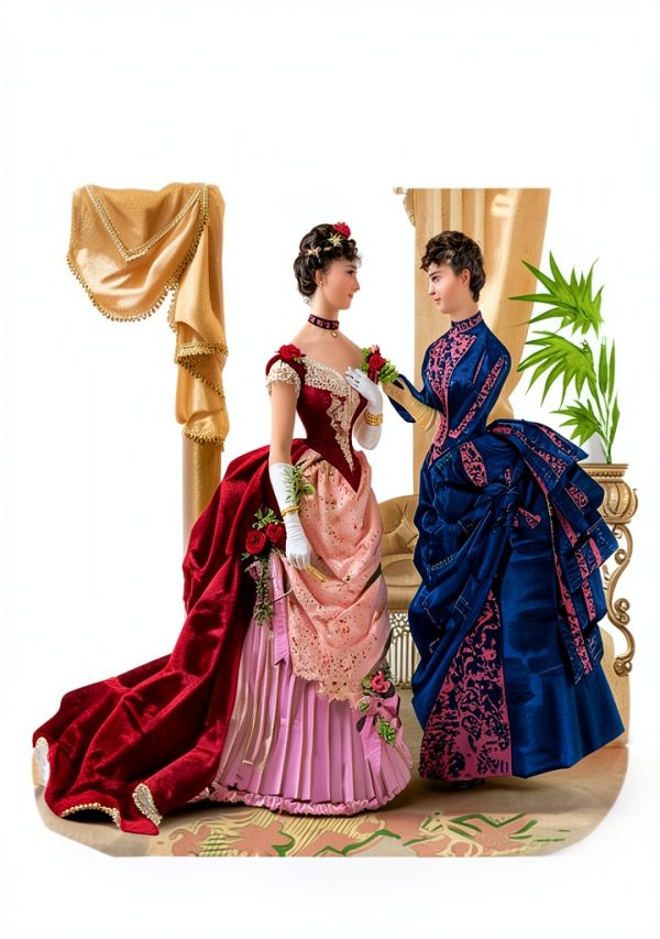 Dover Fashion Costumes Book Antique Textiles Collectible-0