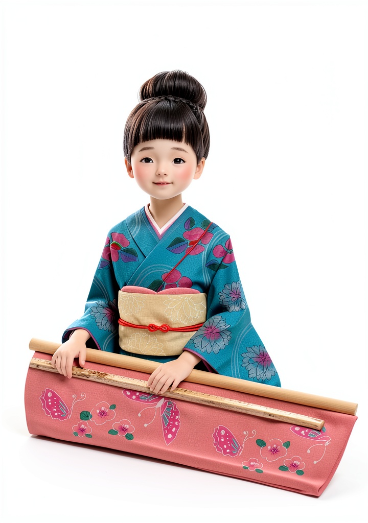 'Japanese kimono making guide open on a tablet showing step-by-step instructions'