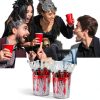 Halloween Drink Dispenser Set Soulchen 30 Cups with Lids 2 Ice Buckets-5