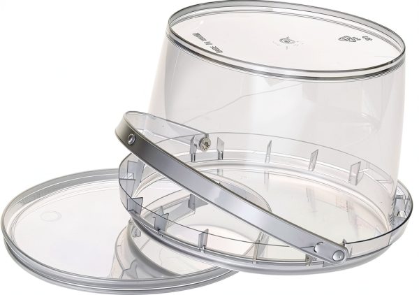 HOIGON 40 PCS 34 OZ Clear Buckets with Lids 1000ml Plastic Pails-3