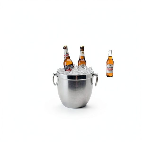 Large Ice Buckets 3L Stainless Steel Ice Bucket by Ecookware LGX-5