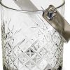 SECEN London Glass Ice Bucket with Tongs 1000 CC Transparent Bar Tool-4