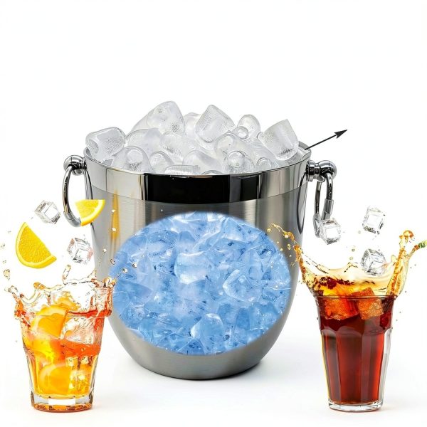 Large Ice Buckets 3L Stainless Steel Ice Bucket by Ecookware LGX-3