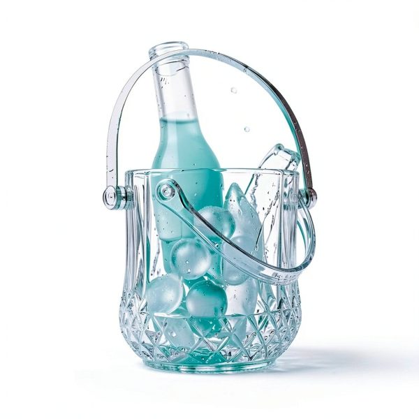 Ice Bucket Set Efavormart 3-Pack Clear Plastic 5x5 Shatterproof Bar-4