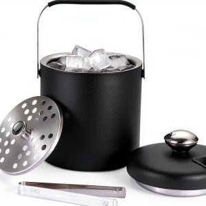 Ice Bucket flybold 1.3L Stainless Steel Black Double Walled Chiller-0