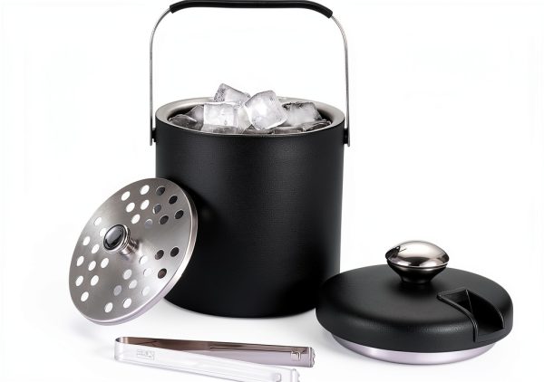 Ice Bucket flybold 1.3L Stainless Steel Black Double Walled Chiller-0