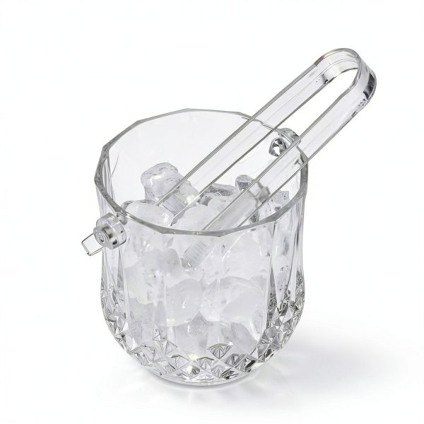 Ice Bucket Set Efavormart 3-Pack Clear Plastic 5x5 Shatterproof Bar-3