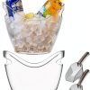 Ice Buckets with Scoops by Bangminda 4L Acrylic Champagne Bucket Set-0