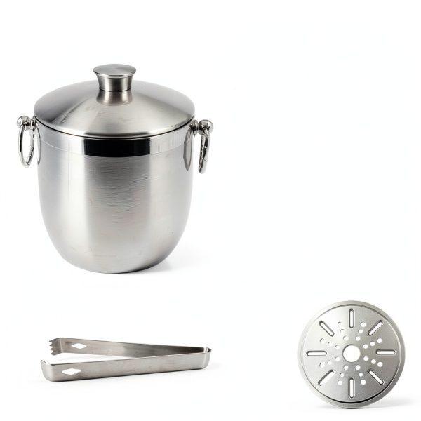 Large Ice Buckets 3L Stainless Steel Ice Bucket by Ecookware LGX-1