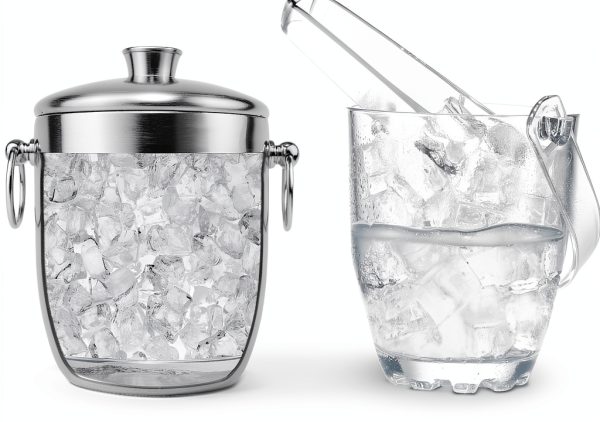 3L Insulated Ice Bucket Durawe – Steel with Lid, Tongs & Scoop-5
