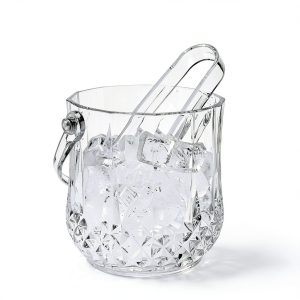 Ice Bucket Set Efavormart 3-Pack Clear Plastic 5x5 Shatterproof Bar-0