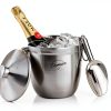 3L Insulated Ice Bucket Durawe – Steel with Lid, Tongs & Scoop-2