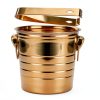 Champagne Bucket Gold Plated Stainless Steel Ice Bucket with Tongs 3L-3