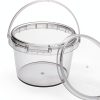 HOIGON 40 PCS 34 OZ Clear Buckets with Lids 1000ml Plastic Pails-5