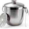 Large Ice Buckets 3L Stainless Steel Ice Bucket by Ecookware LGX-0