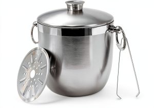Large Ice Buckets 3L Stainless Steel Ice Bucket by Ecookware LGX-0