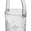 SECEN London Glass Ice Bucket with Tongs 1000 CC Transparent Bar Tool-3