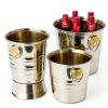 Champagne Bucket Gold Plated Stainless Steel Ice Bucket with Tongs 3L-1