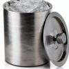 Viski Harrison Stainless Steel Ice Bucket with Insulated Lid and 2L-5