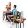 Champagne Bucket Gold Plated Stainless Steel Ice Bucket with Tongs 3L-4