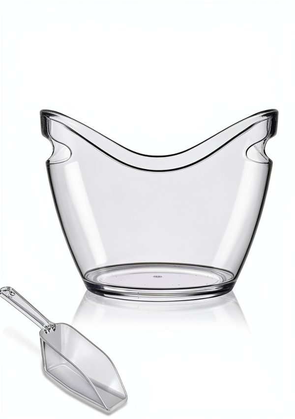 Ice Buckets with Scoops by Bangminda 4L Acrylic Champagne Bucket Set-5