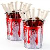 Halloween Drink Dispenser Set Soulchen 30 Cups with Lids 2 Ice Buckets-0