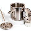 Sunmeyke Double Wall Steel Ice Bucket 3.7 Qt with Lid Strainer & Tongs-6