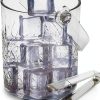 SECEN London Glass Ice Bucket with Tongs 1000 CC Transparent Bar Tool-1
