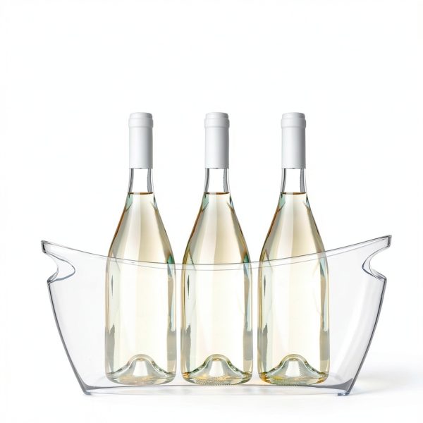 Ice Bucket Set AMMSAR 2 Acrylic Buckets with Mats & Scoops 5.5L Gray-1