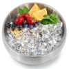 Yesland Ice Bucket with Lid, Double Insulation Ice Box Container Storage Box, 2 L Stainless Steel Ice Bucket Container with Ice Tong Scooper, Spherical Wine Champagne Barrel for Home Party Bar-7