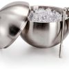 Yesland Ice Bucket with Lid, Double Insulation Ice Box Container Storage Box, 2 L Stainless Steel Ice Bucket Container with Ice Tong Scooper, Spherical Wine Champagne Barrel for Home Party Bar-0