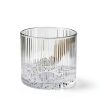 NiHome 3L Glass Ice Bucket Chiller with Bamboo Lid, Scoop & Tongs for Home Bar, Wedding, Party, Ribbed Clear Design, Sturdy Handle, Non-Slip Base, Airtight Storage for Wine, Champagne, Beer, Cocktails-1