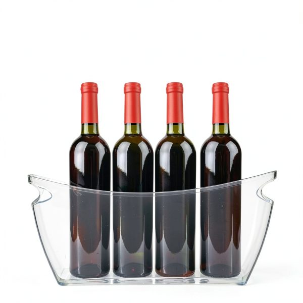 Ice Bucket Set AMMSAR 2 Acrylic Buckets with Mats & Scoops 5.5L Gray-2