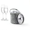 Bling Double Walled Stainless Steel Ice Bucket with Ice Tong & Lid [2 Liter] ，Shiny Insulated Ice Bucket Included Strainer Keeps Ice Cold & Dry, for Home Bar, Chilling Beer, Champagne, Red Wine-4