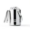 JoyJolt Metal Double Wall Ice Bucket with Lid, Ice Tongs and Strainer. 3L Insulated Ice Bucket for Cocktail Bar, Wine, Home Bar Accessories, Parties, Champagne Bucket. Stainless Steel Ice Buckets-6