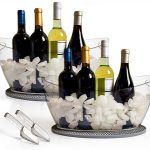 Ice Bucket Set AMMSAR 2 Acrylic Buckets with Mats & Scoops 5.5L Gray-0