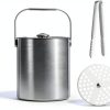 Small Ice Bucket olmaanseta 1.3L Double-Walled Stainless Steel Silver-1