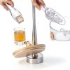 NiHome 3L Glass Ice Bucket Chiller with Bamboo Lid, Scoop & Tongs for Home Bar, Wedding, Party, Ribbed Clear Design, Sturdy Handle, Non-Slip Base, Airtight Storage for Wine, Champagne, Beer, Cocktails-4