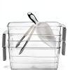 Clear Ice Bins 4 Pack by Pumtus Plastic Ice Bucket with Scoop and Tong-1