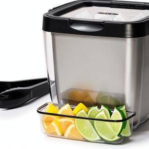 OXO Good Grips Double Wall Ice Bucket with Tongs and Garnish Tray 8.5"-0