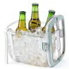 4QTS Ice Cube Storage Bin with Sealed Lid for Freezer Clear Ice Bucket w/ Tong for Bar Hotel Refrigerator Containers for Home Beverage Cooler for Whiskey Wine Beers Party Outdoor 8.5*6.6*7.4in-0