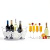 Ice Bucket Set AMMSAR 2 Acrylic Buckets with Mats & Scoops 5.5L Gray-7