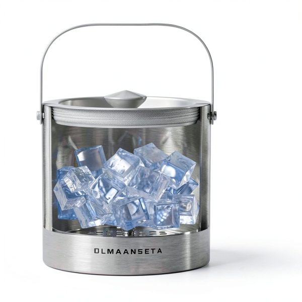 Stainless Steel Ice Bucket with Lid, Ice Tongs - Double Wall MA025-4