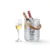 NiHome 3L Glass Ice Bucket Chiller with Bamboo Lid, Scoop & Tongs for Home Bar, Wedding, Party, Ribbed Clear Design, Sturdy Handle, Non-Slip Base, Airtight Storage for Wine, Champagne, Beer, Cocktails-6