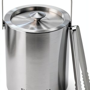 Small Ice Bucket olmaanseta 1.3L Double-Walled Stainless Steel Silver-0