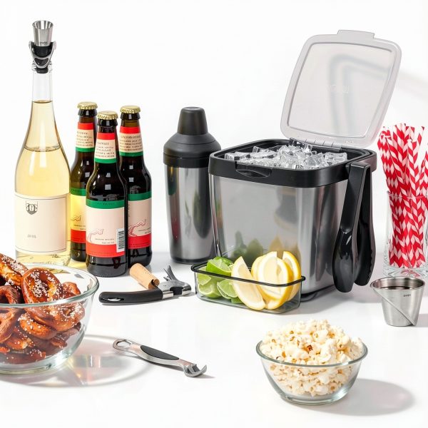 OXO Good Grips Double Wall Ice Bucket with Tongs and Garnish Tray 8.5"-1