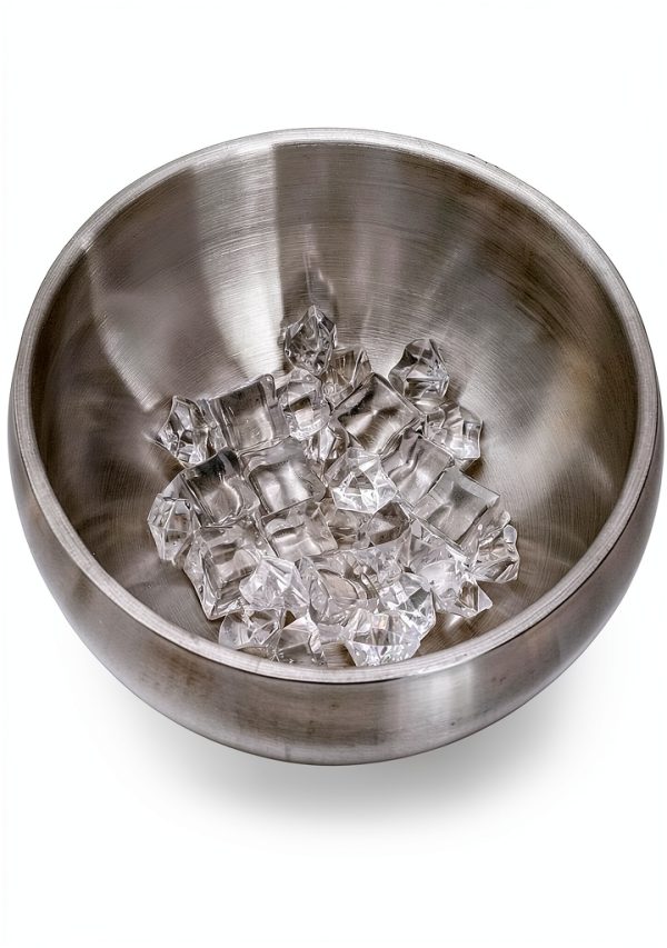 Yesland Ice Bucket with Lid, Double Insulation Ice Box Container Storage Box, 2 L Stainless Steel Ice Bucket Container with Ice Tong Scooper, Spherical Wine Champagne Barrel for Home Party Bar-4