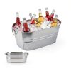4 PCS Galvanized Bucket 4 Gallon LOPYXBR Stainless Steel Party Tub-3