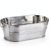 4 PCS Galvanized Bucket 4 Gallon LOPYXBR Stainless Steel Party Tub-5